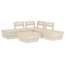 FAMIROSA Set Divani da Giardino su Pallet 6 pz in Legno Abete Impregnato-3717