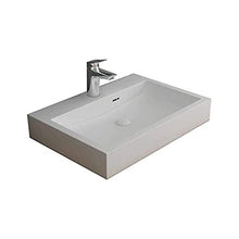 Alpenberger Lavabo da 60 x 42 cm in ghisa minerale | Lavello a mano con troppopieno integrato | Lavello rettangolare ed elegante | Montaggio semplice