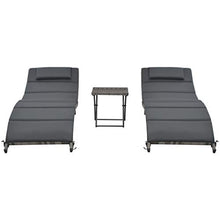 vidaXL Set Lettino Prendisole Pieghevole 5pz Polyrattan Grigio Sdraio Cislonga