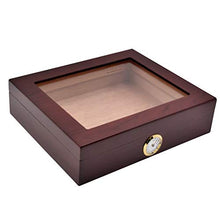 QINJLI di Alta qualità in Legno di Cedro Cigar Box, Grande Cigar Box Che può Contenere Circa 25 Cigars, Portable Desktop Cigar Box