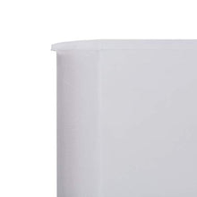 vidaXL Paravento a 3 Pannelli in Tessuto Bianco Schermo Protezione Frangivento
