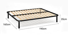 RETI GRITTI Letto A DOGHE Matrimoniale, nero, plastica, 160_x_190_cm