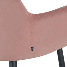 Damiware Rose - Sgabello da bar di alta qualità, con rivestimento in velluto rosa, 75 cm