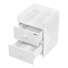 Comodino Comodino Bianco A 2 Cassetti Comodino in Legno Comodino Camera da Letto Casa