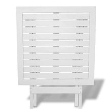 Oushome Tavolo da Bistrot Bianco 46x46x47cm in Legno Massello di Acacia