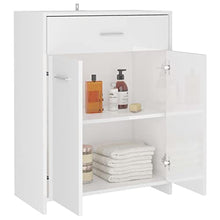 vidaXL Armadio da Bagno Bianco Lucido 60x33x80 cm in Truciolato