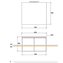 bonussi Mobile Bagno Sospeso 80 cm Lavabo e Specchio Ansel Bianco Larice