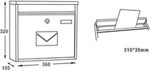 YONGYONGCHONG, cassetta delle lettere antiscivolo zincata, facile da parete, ideale per la casa e l'ufficio, per il giardinaggio, per migliorare le proposte di sicurezza marrone
