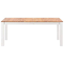 - Tavolo da Pranzo Sgabello da Cucina Bianco per la Colazione Sgabelli da Bar, bancone, Cucina e casa in Legno massello di Quercia 180x90x74 cm