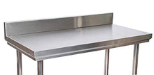 Wiltec Tavolo di Lavoro in Acciaio Inox con Bordo di Protezione 100 x 60 x 85 cm