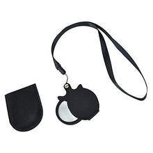 HelloCreate - Lente d'ingrandimento 10x, pieghevole, portatile, con borsa in pelle
