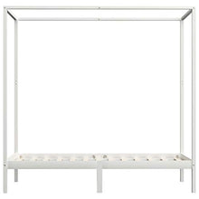 SKM Giroletto con Baldacchino 2 Cassetti Bianco in Pino 100x200 cm