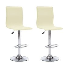 vidaXL Sgabelli da Bar 2 pz Crema in Similpelle