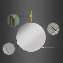 IG Specchio da Bagno Nordico a Muro/Specchio Rotondo/per Trucco Specchio a Sospensione/Specchio per il Bagno