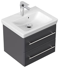 emotion Lavabo con mobiletto, Legno, Antracite Lucido, 50, 2 unità