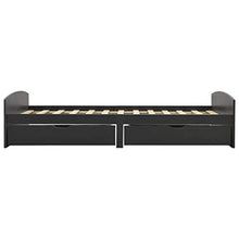 FAMIROSA Giroletto con 2 Cassetti Grigio in Massello di Pino 90x200 cm-2158
