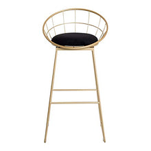 Sgabelli da Bar con Seduta in Velluto Nero, sgabelli da Bar contemporanei da Cucina con Sgabello da Bar, Altezza Seduta: 65 / 75cm