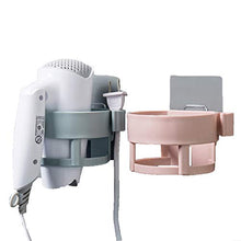 U-A Porta asciugacapelli da 2 Pezzi con Ventosa, Supporto a Parete in plastica per Bagno, Salone di Bellezza/Supporto per asciugacapelli Autoadesivo per Uso Domestico