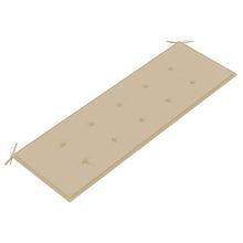 vidaXL Panca da Giardino con Cuscino Beige 150 cm Legno di Teak