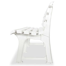 mewmewcat Panchina da Giardino, Panca Panchina da Giardino Patio Parco Balcone per Esterno in Plastica 145,5 cm