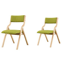 Chair QL Sedia Pieghevole in Legno Massello, Sedia Pranzo con Schienale Imbottito, Sedia con Rivestimento Sfoderabile per La Pulizia