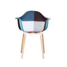 Uderkiny Set di 2 sedie Sedia Patchwork con braccioli, Applica alla Cucina Soggiorno alla Sala da Pranzo, ECC (Blu)