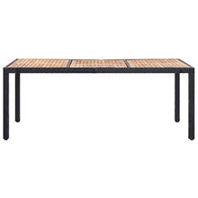 SKM Set da Pranzo da Giardino 9 pz con Cuscini in Polyrattan Nero (79kg)