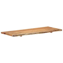 FAMIROSA Piano per Lavabo Bagno in Massello di Acacia 140x55x3,8 cm