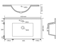 Set di mobili da bagno OPTIMO 80cm (6 pezzi) grigio grafite