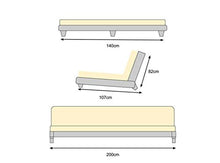 Futon On Line Divano Letto Zúrich, Naturale, Copertina Ecru, 200 x 140 cm.