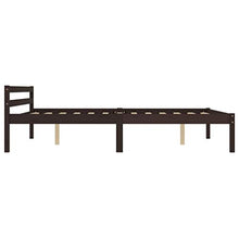 FAMIROSA Giroletto con 4 Cassetti Marrone Scuro Legno di Pino 140x200 cm-0612