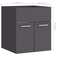 vidaXL Set Mobili da Bagno 2 pz Grigio in Truciolato