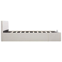 SKM Giroletto con Contenitore Idraulico Bianco Similpelle 160x200 cm