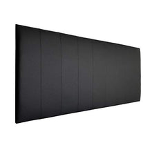 P17 | Testiera in Ecopelle | Righe | 180x80 | (Black)