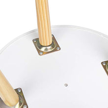 WOLTU Set di 2 Comodini per Camera da Letto Comodino Rotondo con Cassetto Tavolino da Salotto in Legno Bianco TS111ws-2