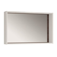 Allibert Armadietto a specchio eingerahmter SPECCHIO pre-assemblati BIANCO SFONDO ROVERE NERO 120 cm LED