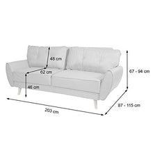 Mendler Divano Letto Schienale Regolabile HWC-J19 Tessuto Grigio