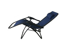 Poltrona Sedia Sdraio Pieghevole Reclinabile Lettino Relax Giardino Mare Esterno - colore blu