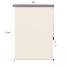 COSTWAY Tenda Tenda da Sole Verticale per Balcone, con Cassetta, per Esterni, Protezione da Vento e Sole (1,6 x 2,5 m, Beige)