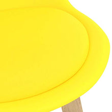 vidaXL Sgabelli da Bar 2 pz Gialli in PP e Legno Massello di Faggio