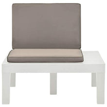 FAMIROSA Set Divani da Giardino 3 pz in Plastica Bianca