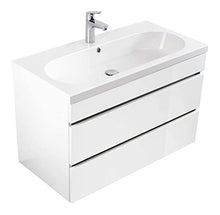 Mobile bagno Talis 80 bianco lucido, 2 cassetti senza maniglie