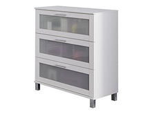 trendteam smart living Badkommode XXL Weiß Melamin, Glas Satiniert, BxHxT 70x89x41 cm Arredamenti, Legno, Bianco, Taglia unica