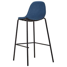 FAMIROSA Sedie da Bar 2 pz Blu in Tessuto-1531