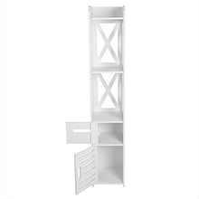 YOPOTIKA Armadio da bagno in legno bianco impermeabile a prova di umidità e senza formaldeide