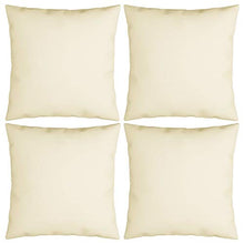 vidaXL Cuscini Decorativi 4 pz Crema 50x50 cm in Tessuto