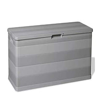 Zerone - Scatola portaoggetti da giardino, grande capacità, impermeabile, resistente alle intemperie, con serratura per esterni, 280 l, colore: grigio