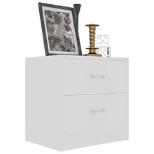 SKM Comodino Bianco 40x30x40 cm Legno Ingegnerizzato