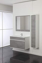 Feridras Fabula Composizione Bagno, Sospeso, 2 Ante, Bianco/Cemento, 47 x 90 x 67 cm