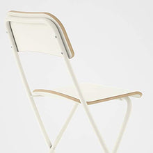 FRANKLIN sgabello bar con schienale, pieghevole 50x44x95 cm bianco/bianco